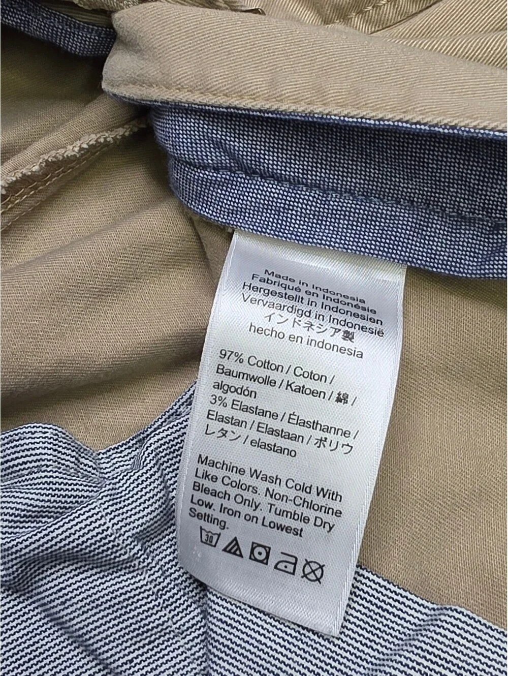 J.Crew Men’s Chino Pants 30x34 Khaki Beige Stretch Cotton Classic Preppy